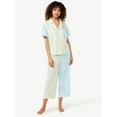 thumbnail image 2 of Joyspun Women's Woven Cropped Pajama Pants, Sizes S to 3X, 2 of 5