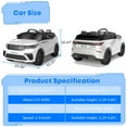 thumbnail image 5 of Kids Ride On Car with Remote, Licensed Land Rover Kids Electric Car, Ride On Toys for Kids 3-8 with Mp3 Player, Rocking, Pull Rod, White, 5 of 8