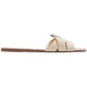thumbnail image 2 of Sandalias de mujer de una sola línea con punta abierta y tacón plano de talla grande para interior y exterior, sandalias de moda de color liso con tiras cruzadas, 2 of 6