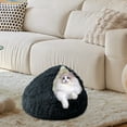thumbnail image 3 of Lit pour Animaux Semi-Fermé Chaud d'Hiver pour Chats – Design Confortable avec Motif, 3 of 3