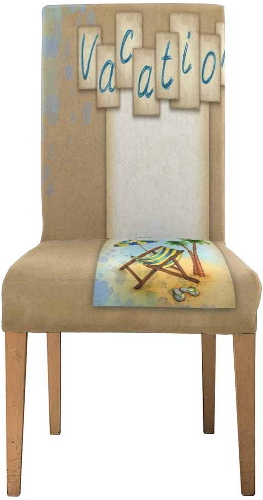 KXMDXA Card with Drawing of Chaise Lounge Stretch Chair Cover Protector Seat Slipcover for Dining Room Hotel Wedding Party Set of 4 - image 2 of 6