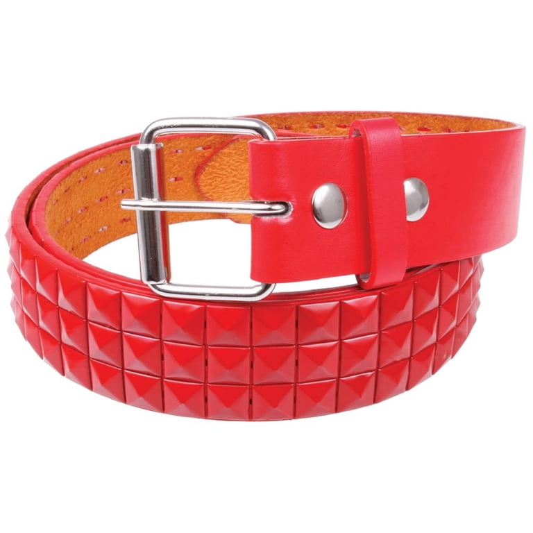 Red Studded Leather Belt - Walmart.com display picture 3