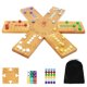 thumbnail image 1 of Juego de mesa Plusvivo Marble Wooden para 4-6 jugadores con 24 canicas, 1 of 7