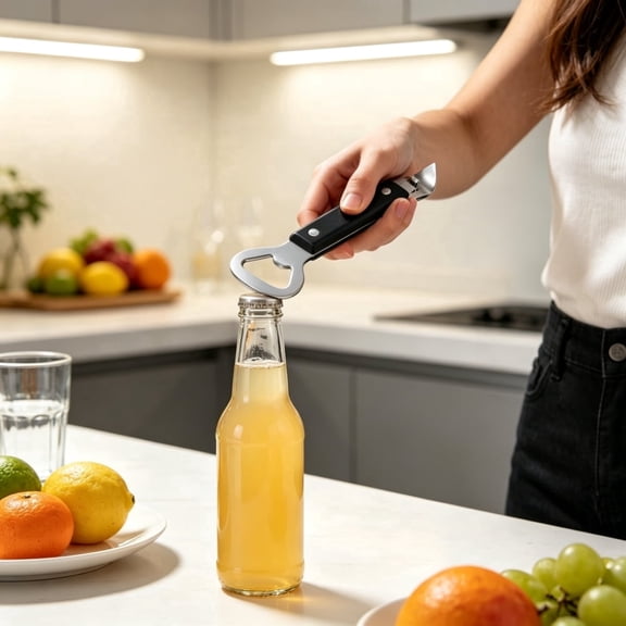 2Pack Magnetic Can Punch Bottle Opener, Manual Stainless Steel Church Key Can Opener with Magnet for Camping and Traveling