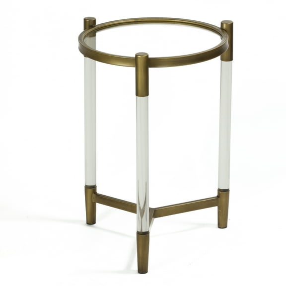 Cortesi Home Claro Round Clear Acrylic End Table