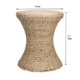 thumbnail image 2 of Household Essentials Hourglass Water Hyacinth Wicker Table, 2 of 3