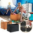 thumbnail image 2 of Oxford Storage Basket Felt Storage Bin Collapsible Convenient Box Organizer with Carry Handles for Office Bedroom Closet Babies Toys Laundry Organizing, Dark Gray, 2 of 5