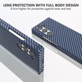 thumbnail image 3 of Aramid Fiber Case for Samsung Galaxy Z Fold 6 Case Aramid Fiber Thin Fit Slim Minimalist 6 FT Military Grade Drop Protection Case with Wireless Charging, Blue, 3 of 14
