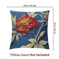 thumbnail image 4 of Fenyluxe Red and Blue Chinoiserie Floral Peony Sofa Pillow Cover Watercolor Navy Blue Red Flower Euro Sham Pillow Chinoiserie Chic Pillows Home Decorative Throw Pillow for Chair 2pcs White, 4 of 7