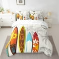 thumbnail image 2 of Erosebridal Summer Surfing Surfboard Bedding Sets Full Size, Tropical Beach Theme Comforter Sets with Sheets, Reversible 7-Piece, 2 of 5