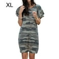 thumbnail image 7 of Sinhoon Women Dress Camouflage Print Long T-shirt Short Sleeve T-shirt Short Loose Dress Female Summer T shirts, 7 of 7