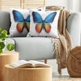 thumbnail image 5 of Ambesonne Butterfly Throw Pillow Cover 2 Pack, Cycle of Life Theme, 24", Orange Blue Black, 5 of 7