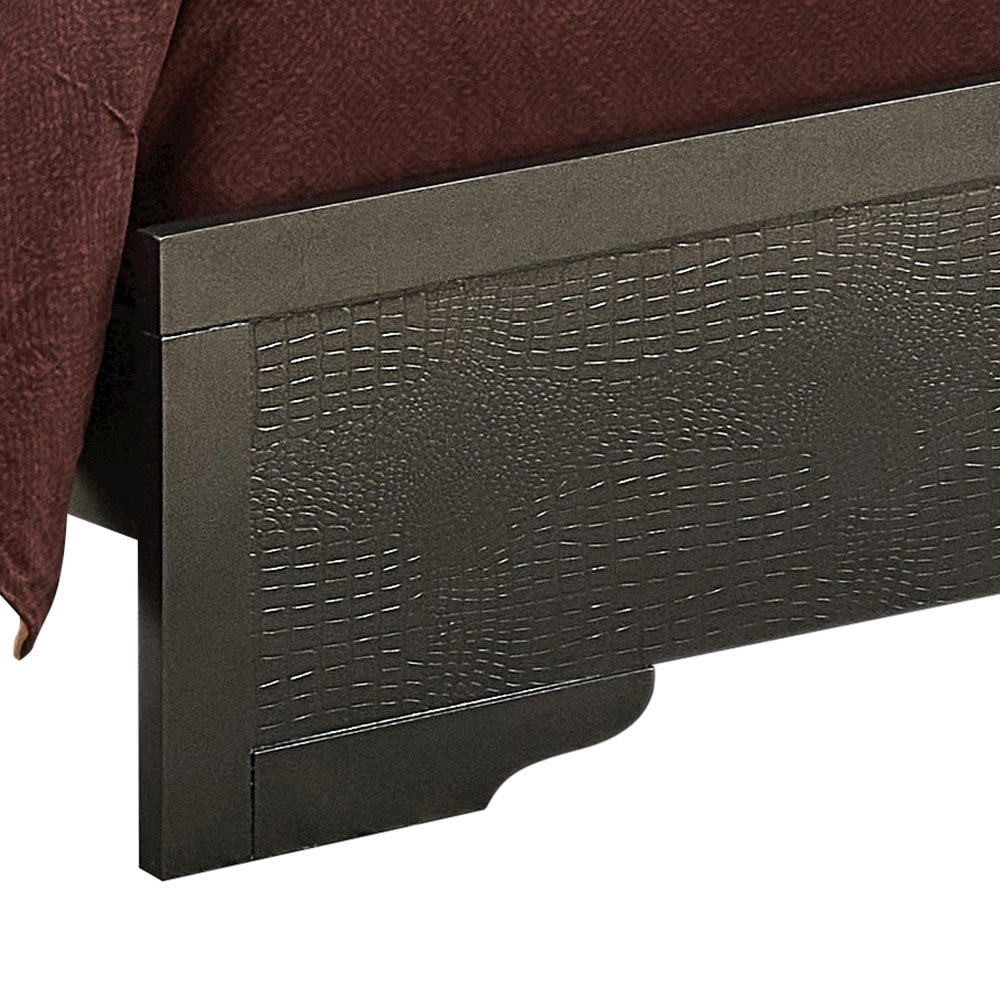 Glory Furniture Lorana Queen Bed in Metalic Black Color