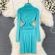thumbnail image 2 of Vestido de tubo ajustado de punto de manga larga con cuello alto para mujer, suéter básico elegante, ropa Sexy de moda, Otoño e Invierno, 2 of 7