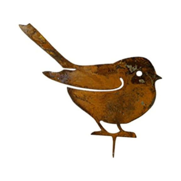 4Pcs Rusty Metal Bird Garden Stake Silhouettes for Outdoor Decor