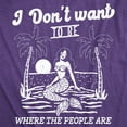 thumbnail image 2 of Womens Funny T Shirts I Dont Want to Be Where The People Are Sarcastic Mermaid Graphic Novelty Tee for Ladies Womens Graphic Tees, 2 of 9
