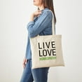 thumbnail image 3 of CafePress - Live Love Homeopathy Tote Bag - Unisex Canvas Tote Bag, Beige, 1-Piece, 3 of 6