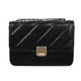 thumbnail image 1 of Bolso versátil simple para damas juveniles Bolso de hombro con patrón de rayas de cuero de pu Bolso femenino simple sólido JFHHH pequeña, 1 of 3