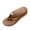 Brown, variant on DIVVce Perforated Metal Accent Wedge Thong Sandals For Women Open Toe Slip On Comfortable Footwear