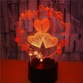 thumbnail image 3 of Love Heart Night Light Para Niños Ilusión Óptica 3D Love Heart Light 7 Lámpara De Noche Que Cambia De Color Con Interruptor Táctil Lámpara De Noche Regalos De Cumpleaños Yuarrent HA025322-01, 3 of 7