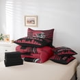 thumbnail image 6 of jejeloiu Football Sport City 7-Piece Twin Bedding Sets,Red Rugby Helmet Bedding Comforter Set For Boys Kids Reversible, 6 of 8