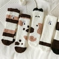 thumbnail image 3 of CHUNTIAN Sox Womens Fuzzy Socks Girls Cute Slipper Socks Funny Fluffy Winter Warm Socks Soft Cozy Plush Indoor Sleep Socks, 3 of 8