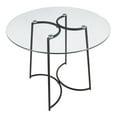 thumbnail image 3 of LumiSource Black Steel, Clear Glass Cece Dinette Table, 3 of 7