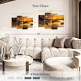 thumbnail image 4 of Elephant Stock Lake Tahoe Twilight Wall Art - Horizontal Multi Panel Canvas - Living Room Wall Decor - Nature Multi Panel - Orange And Gray Decor - 36" x 22", 4 of 8