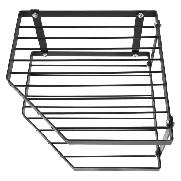 LOLIPPYY Metal Corner Shelf Kitchen Counter Organizer with Double Layer Pot Storage