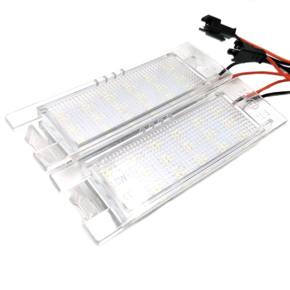 Nikauto 2Pcs 6000k 3528SMD License Plate Lights Lamps for Opel Zafira B Astra H Corsa D Insignia