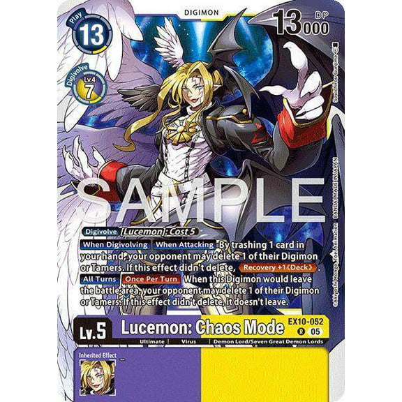 Digimon Sinister Order Rare Lucemon: Chaos Mode EX10-052