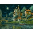 thumbnail image 2 of Borelli, Guido 14x12 Black Ornate Wood Framed with Double Matting Museum Art Print Titled - Notte Nera, 2 of 4