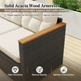 thumbnail image 4 of Gymax 3-Seat Patio Couch Sofa PE Rattan Wicker Loveseat Furniture Set Outdoor, 4 of 6