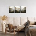 thumbnail image 2 of Hieng Gold White Foggy Forest Canvas Wall Art Misty Pine Trees Mountain paintings Pictures Landscape Nature Decor for Living Room Bedoom Decoration, 2 of 6