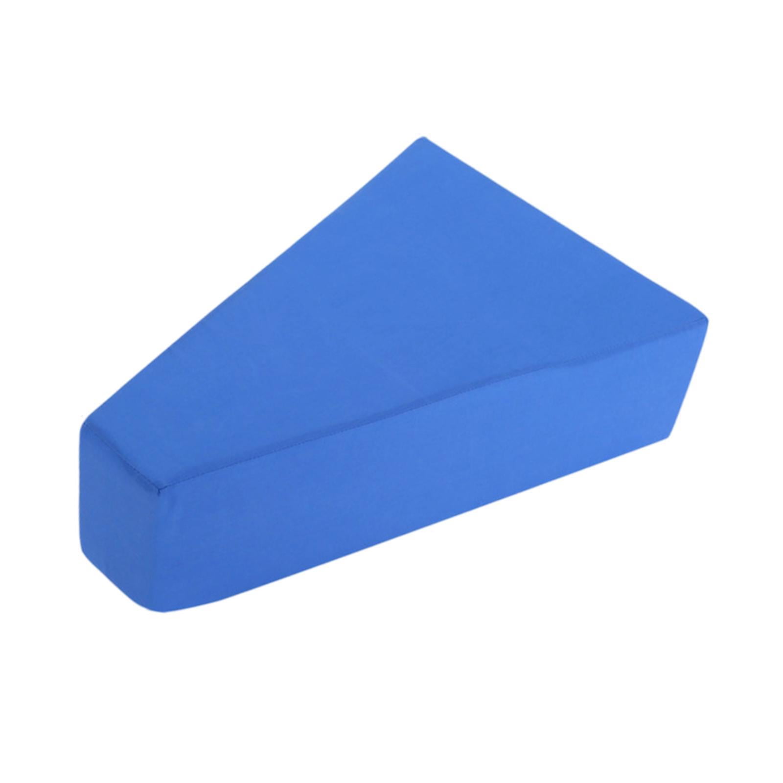 Wswqop Leg Elevating Pillow Ergonomic Trapezoid Foam Wedge Cushion Support Pad for Side Blue