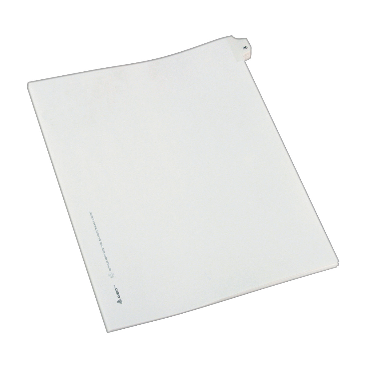 Avery Legal Paper Divider, Allstate Style, White, Side Tab 25 (82223