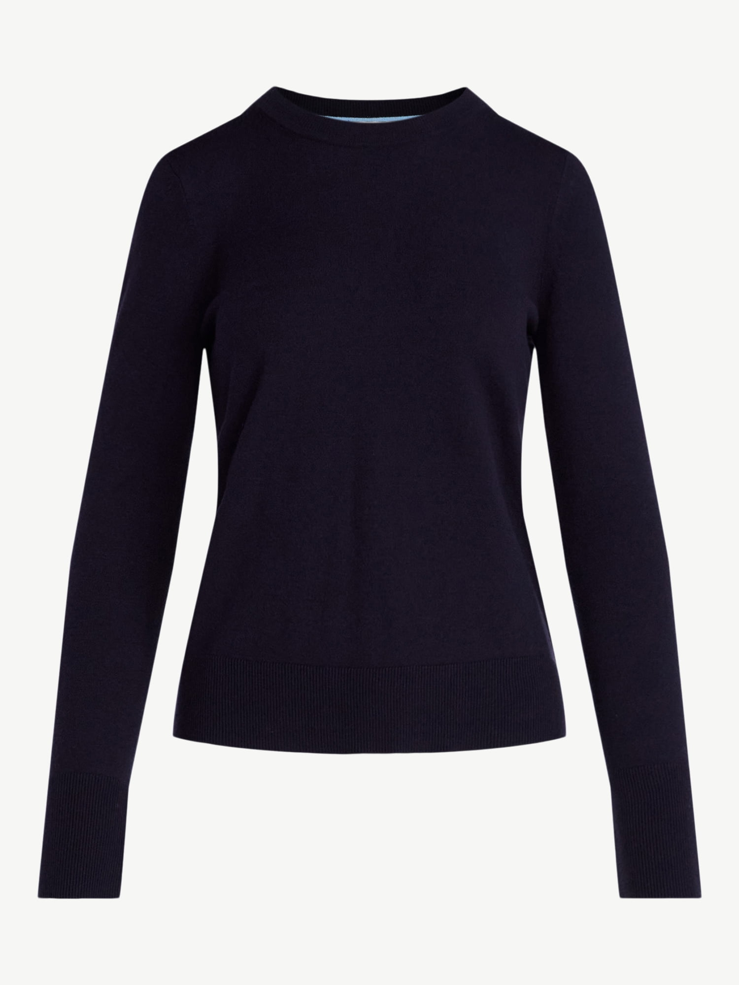 Free Assembly Women's and Women's Plus Cozy Yarn Crewneck Sweater with Long Sleeves, Lightweight, Sizes XS-4X