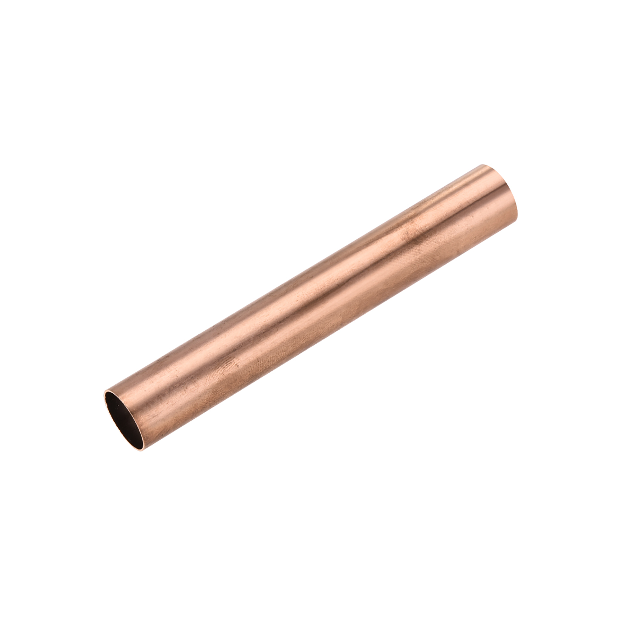 Copper Round Tube 15mm OD 0.5mm Wall Thickness 100mm Length Straight