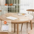 thumbnail image 2 of KFFKFF Nappe en Plastique Transparent, Dimensions 48 x 48 Pouces avec Épaisseur de 2,0 mm, Superposition de Bureau Ronde en PVC, Tapis de Bureau Résistant à l'Eau et Facile à Nettoyer, Convient au Bureau, à la Salle à Manger, à la Commode, 2 of 9