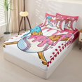 thumbnail image 2 of Homewish Baseball Sport Zipper Twin Comforter Sets with Fitted Sheet and 2 Pillowcases For Kids Boys Girls,Ice Cream Drip Zipper Bedding Set,Pink,Colorful Polka Dots Reversible,4 Pieces, 2 of 7