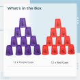 thumbnail image 5 of Sport Stacking Cups, 24pcs Sports Stacking Cups Speed Training Game for Challenge Competition Travel Party Gift for Kids and Adults, 5 of 7