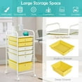 thumbnail image 4 of CZMJY 6-Drawer Organizer Cart Tools, Mobile Utility Storage Cart with Removable Drawers & Lockable Wheels, Rolling Storage Cart with Wheels for Home Office,Yellow, 4 of 8