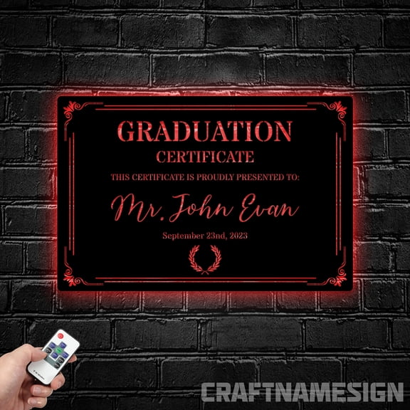 Craftnamesign Custom Graduate Name Sign, Graduation Gifts, Metal Yard Art, Memorable Gifts Decor