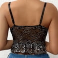 thumbnail image 4 of Yuwull Women'S Bandana Vintage Party Corset Crop Top T2ks Fashion Bustier With Push Up Lace-Up Back Tank Top, 4 of 7