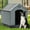 Black/Gray/Multi-color, variant on Dextrus Large Plastic Dog House Outdoor Indoor Doghouse Puppy Shelter Water Resistant Easy Assembly Sturdy Dog Kennel with Air Vents and Elevated Floor (41''L*38''W*39''H, Gray+Brown)