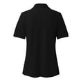 thumbnail image 5 of SXCXLSA Women's Front Zipper TShirt, Casual Solid Color Short Sleeve Summer Top, 5 of 5