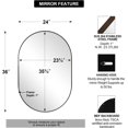thumbnail image 6 of ANDY STAR Bronze Bathroom Mirror, 24x36 Antique Bronze Oval Mirror, Pill Wall Mirror, Modern Vanity Mirror Metal Frame Deep 1" for Bathroom, 6 of 8