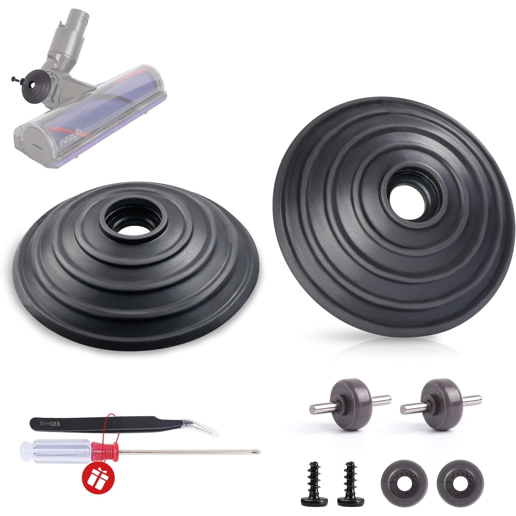 Ball Wheel and Soleplate Wheel Replacement for Dy*son V6 V7 V8 V10 V12 DC58 DC59 DC62 DC74 Direct Drive Cleaner Head, 2 Wheels