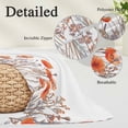 thumbnail image 3 of Orange Spring Floral Small Pillow Covers, Watercolor Summer Botanical Soft Breathable Throw Pillow Cases with Invisible Zipper, Decorative Pillowcase Pillows Protectors for Sofa Bed Chair 12"x20", 3 of 9