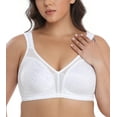 thumbnail image 2 of Exclare Women's Minimizer Bras Comfort Non Padded Full Figure Large Busts Wirefree Plus Size Bra(White,38DDD), 2 of 7